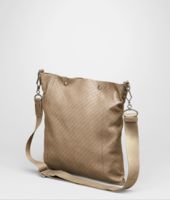 Bottega Veneta® Bronze Intrecciomirage Lave Cross Body Bag Bottega Veneta® Bronze Intrecciomirage Lave Cross Body Bag