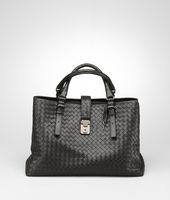 Bottega Veneta® Ardoise Light Calf Intrecciato Roma Bag Bottega Veneta® Ardoise Light Calf Intrecciato Roma Bag