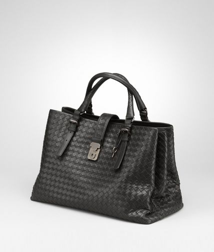 BOTTEGA VENETA - Ardoise Light Calf Intrecciato Roma Bag