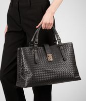 Bottega Veneta® Roma Tasche aus leichtem Kalbsleder Intrecciato Ardoise Bottega Veneta® Roma Tasche aus leichtem Kalbsleder Intrecciato Ardoise