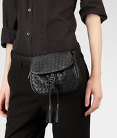 Bottega Veneta® Nero Intrecciato Nappa Messenger Bag Bottega Veneta® Nero Intrecciato Nappa Messenger Bag