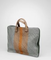 Bottega Veneta® Frontiere Bronze Kari Intrecciato Club Fume Briefcase Bottega Veneta® Frontiere Bronze Kari Intrecciato Club Fume Briefcase