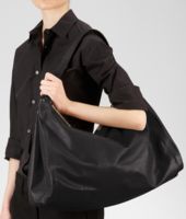 Bottega Veneta® Nero Waxed Leather Metal Bag Bottega Veneta® Nero Waxed Leather Metal Bag