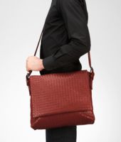 Bottega Veneta® Brique Intrecciato Light Calf Cross Body Messenger Bottega Veneta® Brique Intrecciato Light Calf Cross Body Messenger