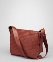Bottega Veneta® Brique Intrecciato Light Calf Cross Body Messenger Bottega Veneta® Brique Intrecciato Light Calf Cross Body Messenger