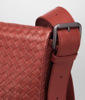 Bottega Veneta® Brique Intrecciato Light Calf Cross Body Messenger Bottega Veneta® Brique Intrecciato Light Calf Cross Body Messenger