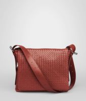 Bottega Veneta® Brique Intrecciato Light Calf Cross Body Messenger Bottega Veneta® Brique Intrecciato Light Calf Cross Body Messenger