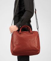 Bottega Veneta® Brique Intrecciato Light Calf Informale Bag Bottega Veneta® Brique Intrecciato Light Calf Informale Bag