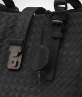 Bottega Veneta® Nero Intrecciato Light Calf Roma Bag Bottega Veneta® Nero Intrecciato Light Calf Roma Bag