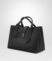 Bottega Veneta® Nero Intrecciato Light Calf Roma Bag Bottega Veneta® Nero Intrecciato Light Calf Roma Bag
