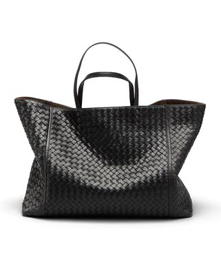 BOTTEGA VENETA - Nero Intrecciato Nappa Tote