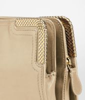 Bottega Veneta® Alabastre Waxed Leather Metal Clutch Bottega Veneta® Alabastre Waxed Leather Metal Clutch