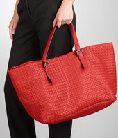 Bottega Veneta® New Red Intrecciato Nappa Tote Bottega Veneta® New Red Intrecciato Nappa Tote