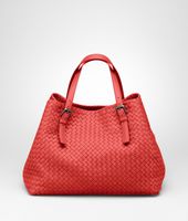 Bottega Veneta® New Red Intrecciato Nappa Tote Bottega Veneta® New Red Intrecciato Nappa Tote