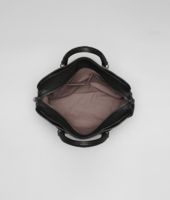 Bottega Veneta® Nero Buffalo Leather Metal Briefcase Bottega Veneta® Nero Buffalo Leather Metal Briefcase