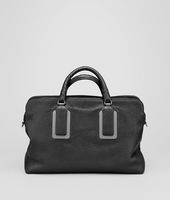 Bottega Veneta® Nero Buffalo Leather Metal Briefcase Bottega Veneta® Nero Buffalo Leather Metal Briefcase