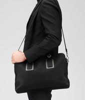Bottega Veneta® Nero Buffalo Leather Metal Briefcase Bottega Veneta® Nero Buffalo Leather Metal Briefcase