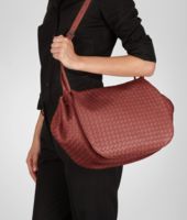 Bottega Veneta® Brique Intrecciato Nappa Cross Body Bag Bottega Veneta® Brique Intrecciato Nappa Cross Body Bag