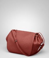 Bottega Veneta® Brique Intrecciato Nappa Cross Body Bag Bottega Veneta® Brique Intrecciato Nappa Cross Body Bag