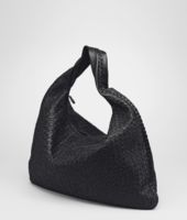 Bottega Veneta® Nero Intreccio Tricot Raffia Maxi Veneta Bottega Veneta® Nero Intreccio Tricot Raffia Maxi Veneta