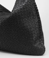 Bottega Veneta® Nero Intreccio Tricot Raffia Maxi Veneta Bottega Veneta® Nero Intreccio Tricot Raffia Maxi Veneta