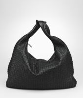 Bottega Veneta® Nero Intreccio Tricot Raffia Maxi Veneta Bottega Veneta® Nero Intreccio Tricot Raffia Maxi Veneta