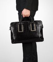 Bottega Veneta® Soft Crocodile Briefcase Bottega Veneta® Soft Crocodile Briefcase