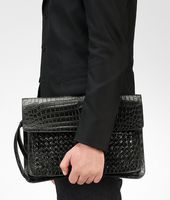 Bottega Veneta® Aktentasche aus weichem Krokodilleder Intrecciato Bottega Veneta® Aktentasche aus weichem Krokodilleder Intrecciato
