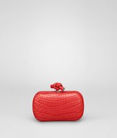 Bottega Veneta® New Red Soft Crocodile Fume Knot Bottega Veneta® New Red Soft Crocodile Fume Knot