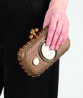Bottega Veneta® Bronze Brique Brown Porcelain Ayers Verre Irise Zircon Knot Bottega Veneta® Bronze Brique Brown Porcelain Ayers Verre Irise Zircon Knot