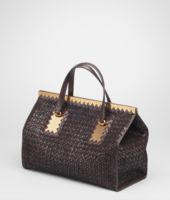 Bottega Veneta® Ebano Nero Intreccio Tricot Wool Bag Bottega Veneta® Ebano Nero Intreccio Tricot Wool Bag