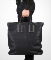 Bottega Veneta® Ardoise Buffalo Leather Metal Tote Bottega Veneta® Ardoise Buffalo Leather Metal Tote
