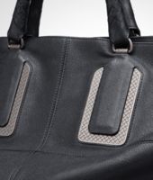 Bottega Veneta® Ardoise Buffalo Leather Metal Tote Bottega Veneta® Ardoise Buffalo Leather Metal Tote