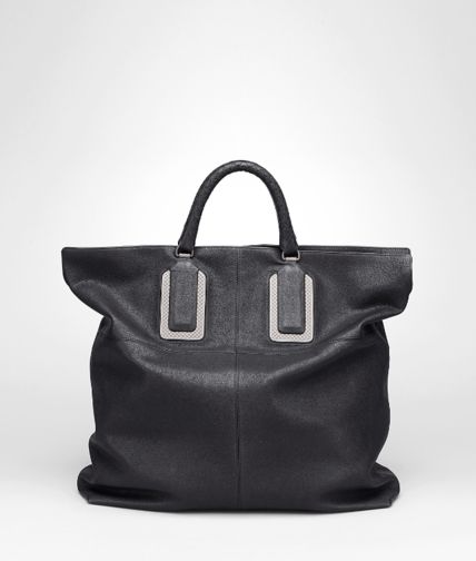 BOTTEGA VENETA - Ardoise Buffalo Leather Metal Tote