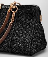 Bottega Veneta® Nero Raffia Wool Ayers Sant'Andrea Bag Bottega Veneta® Nero Raffia Wool Ayers Sant'Andrea Bag