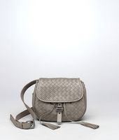 Bottega Veneta® Messenger Tasche aus Nappaleder Intrecciato Fume Bottega Veneta® Messenger Tasche aus Nappaleder Intrecciato Fume