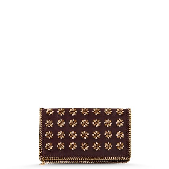 Stella McCartney, Clutch Falabella mit Strassstickerei