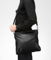 Bottega Veneta® Cross Body Bag aus gewachstem Leder und weichem Kaimanleder Nero Bottega Veneta® Cross Body Bag aus gewachstem Leder und weichem Kaimanleder Nero