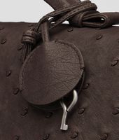 Bottega Veneta® Cioccolato Antique Ostrich Briefcase Bottega Veneta® Cioccolato Antique Ostrich Briefcase