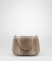 Bottega Veneta® Tasche aus Ayers, Karung und Rochenleder Bronze Bottega Veneta® Tasche aus Ayers, Karung und Rochenleder Bronze