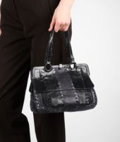 Bottega Veneta® Twin Tasche aus Karung, Ayers und Rochenleder Nero Bottega Veneta® Twin Tasche aus Karung, Ayers und Rochenleder Nero