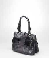 Bottega Veneta® Twin Tasche aus Karung, Ayers und Rochenleder Nero Bottega Veneta® Twin Tasche aus Karung, Ayers und Rochenleder Nero