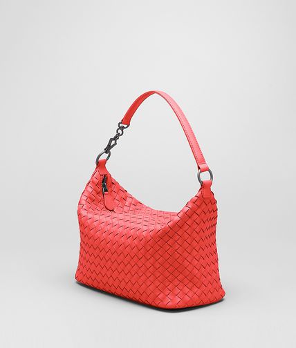 BOTTEGA VENETA - New Red Intrecciato Nappa Bag
