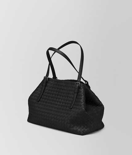 BOTTEGA VENETA - Nero Intrecciato Nappa Tote