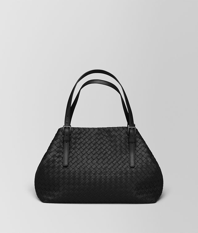 BOTTEGA VENETA MEDIUM TOTE BAG IN NERO INTRECCIATO NAPPA Tote Bag D fp