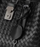 Bottega Veneta® Nero Intrecciato Light Calf Roma Bag Bottega Veneta® Nero Intrecciato Light Calf Roma Bag