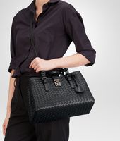 Bottega Veneta® Nero Intrecciato Light Calf Roma Bag Bottega Veneta® Nero Intrecciato Light Calf Roma Bag