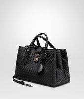 Bottega Veneta® Nero Intrecciato Light Calf Roma Bag Bottega Veneta® Nero Intrecciato Light Calf Roma Bag