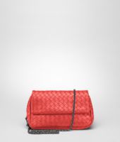 Bottega Veneta® New Red Intrecciato Nappa Messenger Mini Bag Bottega Veneta® New Red Intrecciato Nappa Messenger Mini Bag