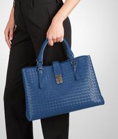 Bottega Veneta® Électrique Intrecciato Light Calf Roma Bag Bottega Veneta® Électrique Intrecciato Light Calf Roma Bag